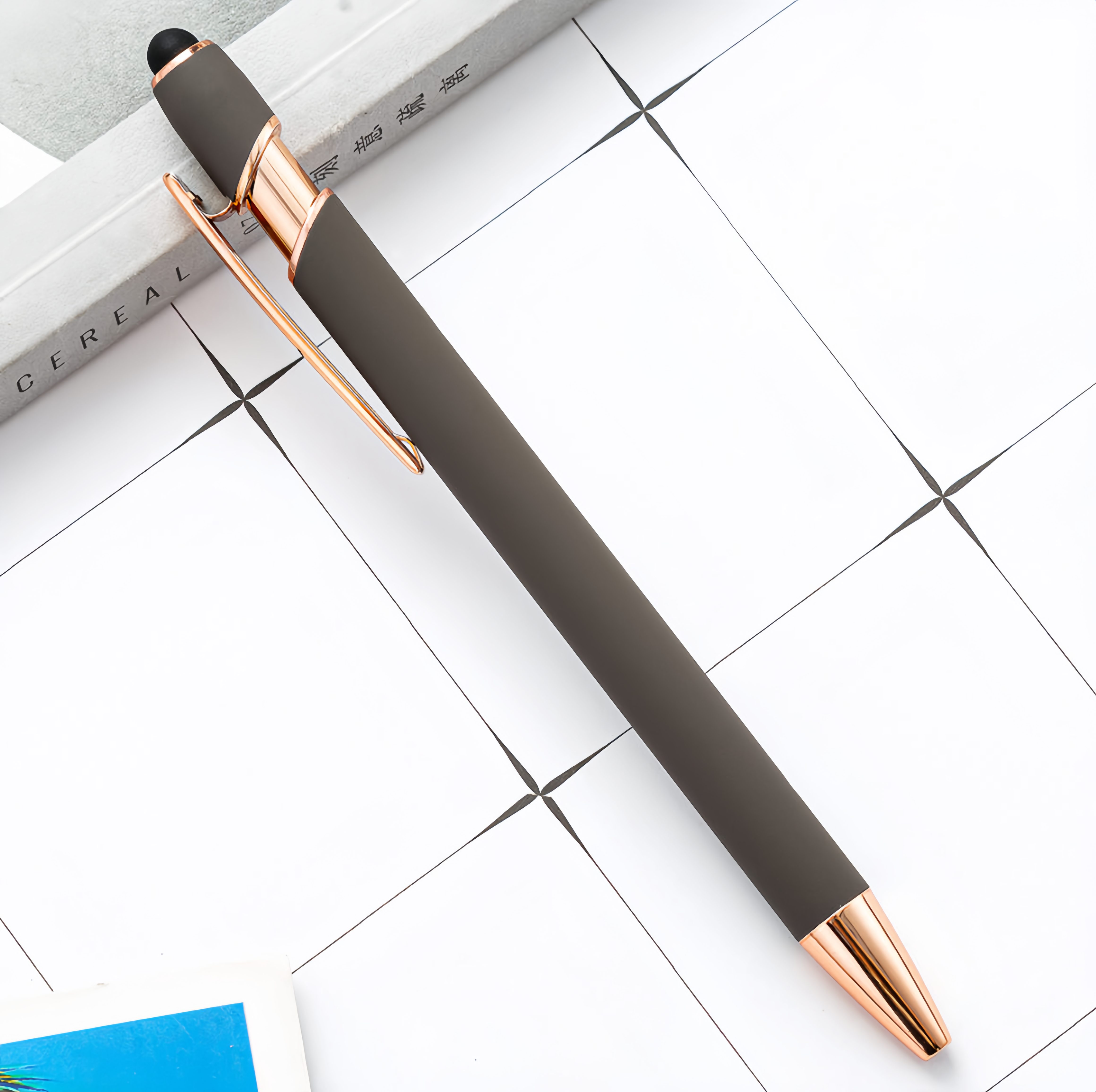 (10/250x Pack) Aluminium 2 in 1 Stylus With BallPoint Pen
