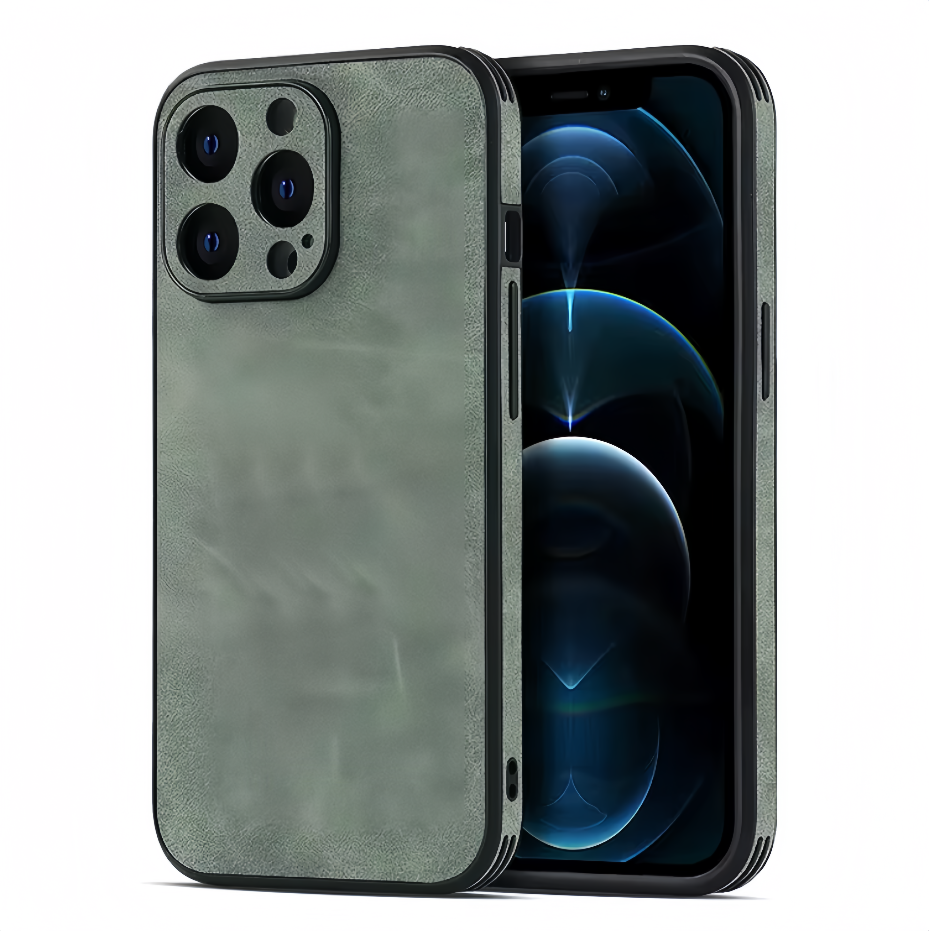(1/100x Pack) 16 Series Luxury Vegan Leather/Silicone iPhone Case