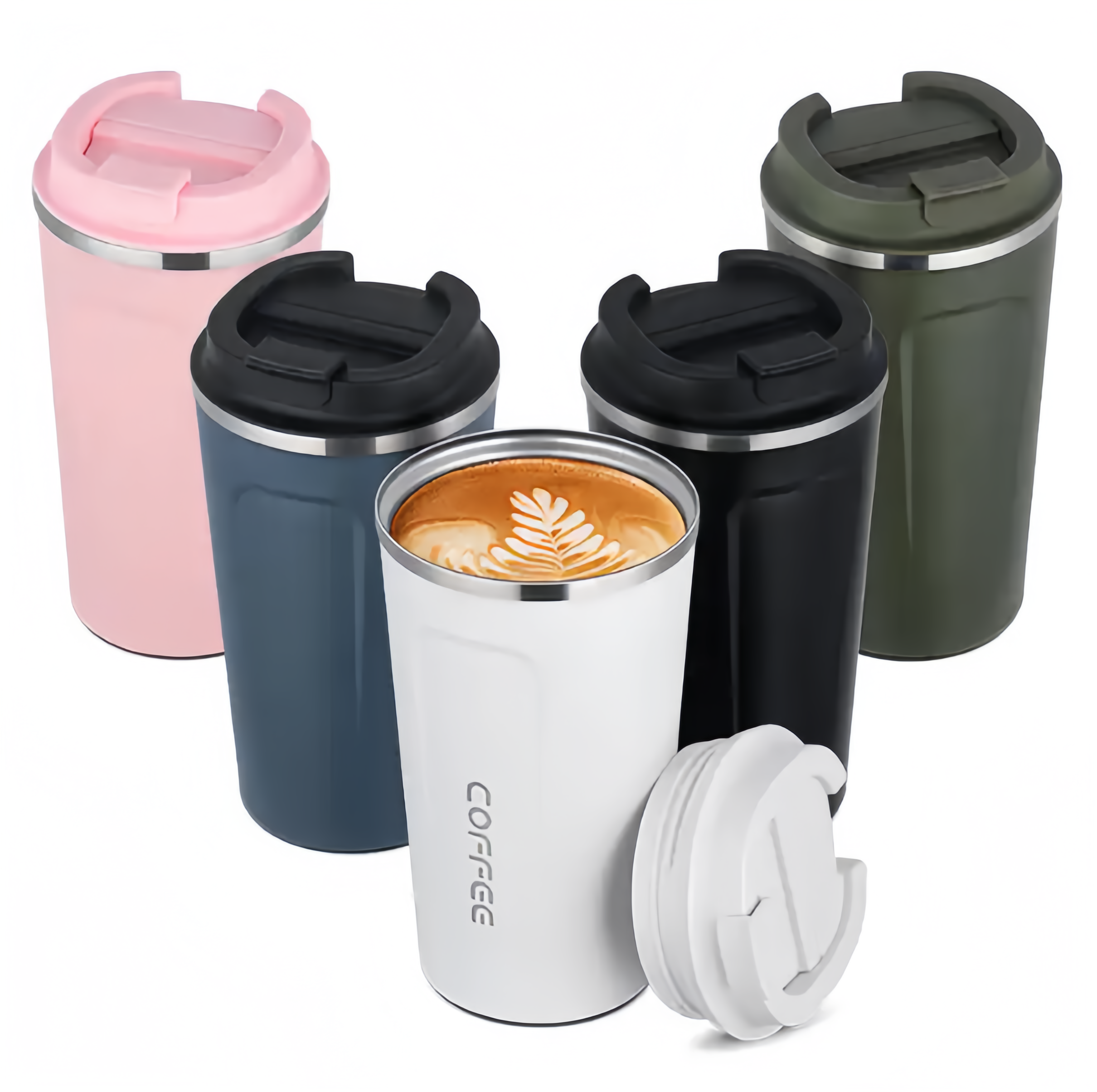 (1/100x Pack) 380ML & 510ML Premium Stainless Steel Coffee Mug