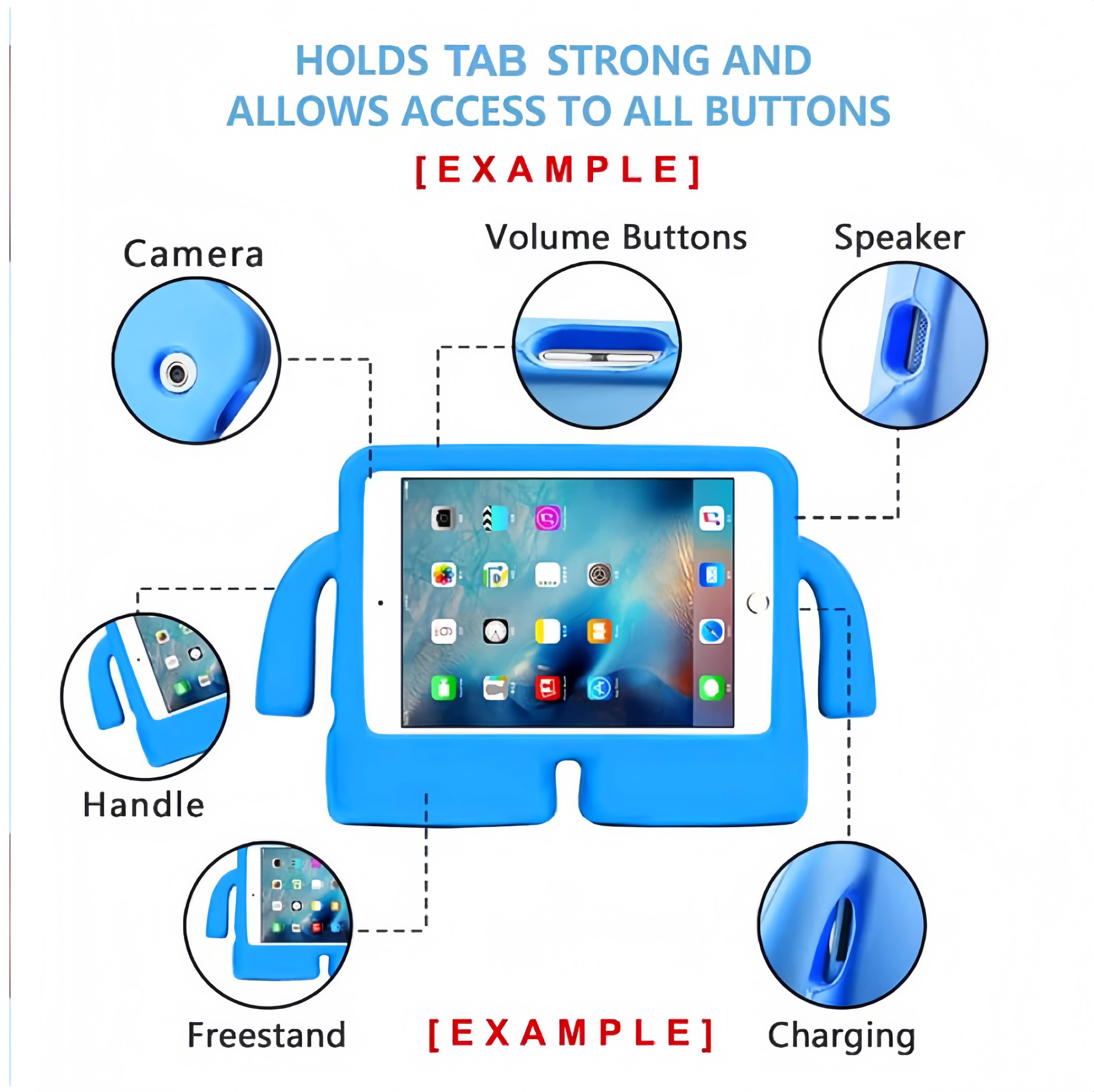 (1/100x Pack) Apple iPad Pro Gen 6 11, 12.9 Inch Soft Protective Shockproof Stand Heavy Duty Cover For Children