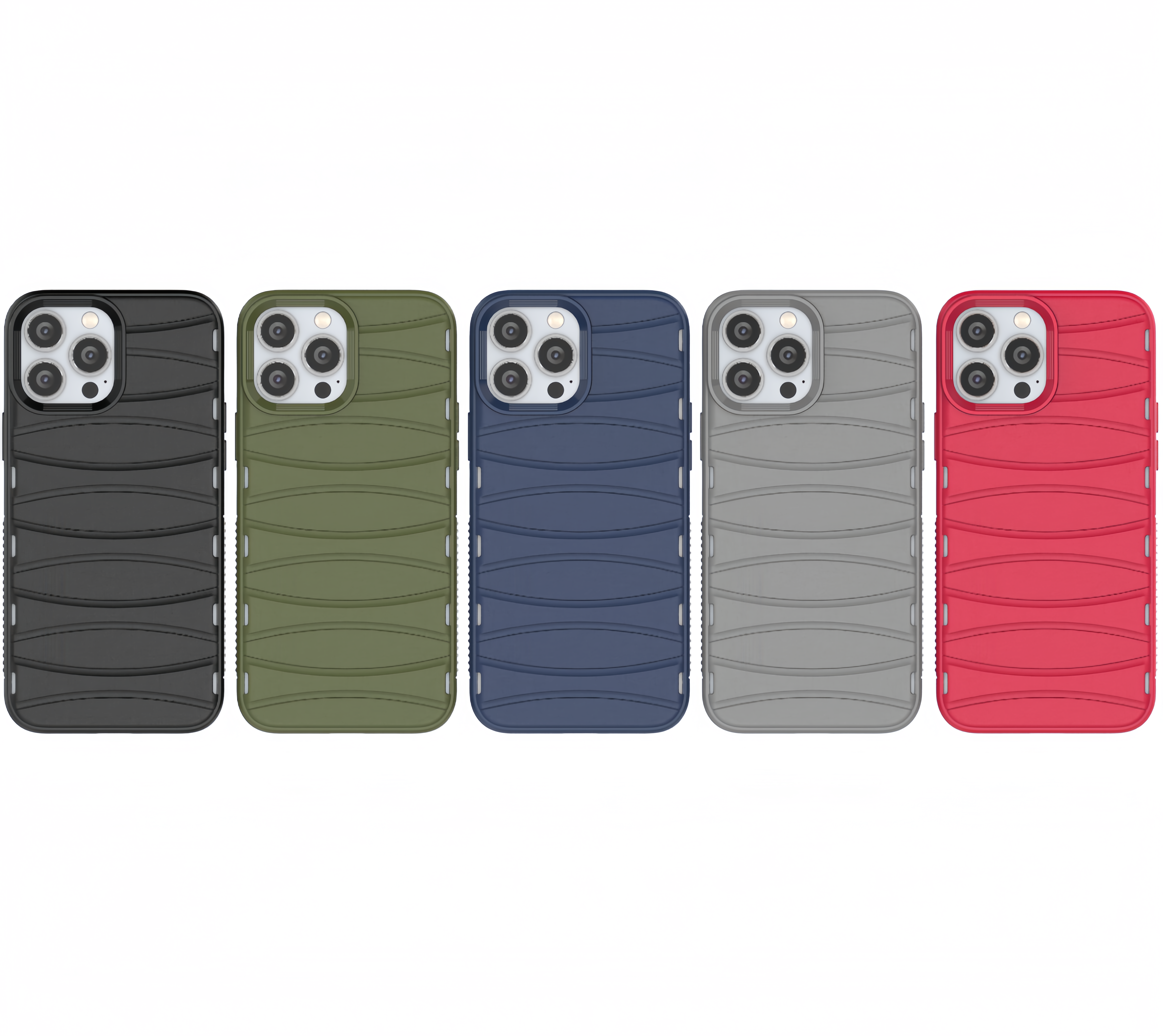 (1/100x Pack) 16 Series Shockproof Silicone Rigid iPhone Case