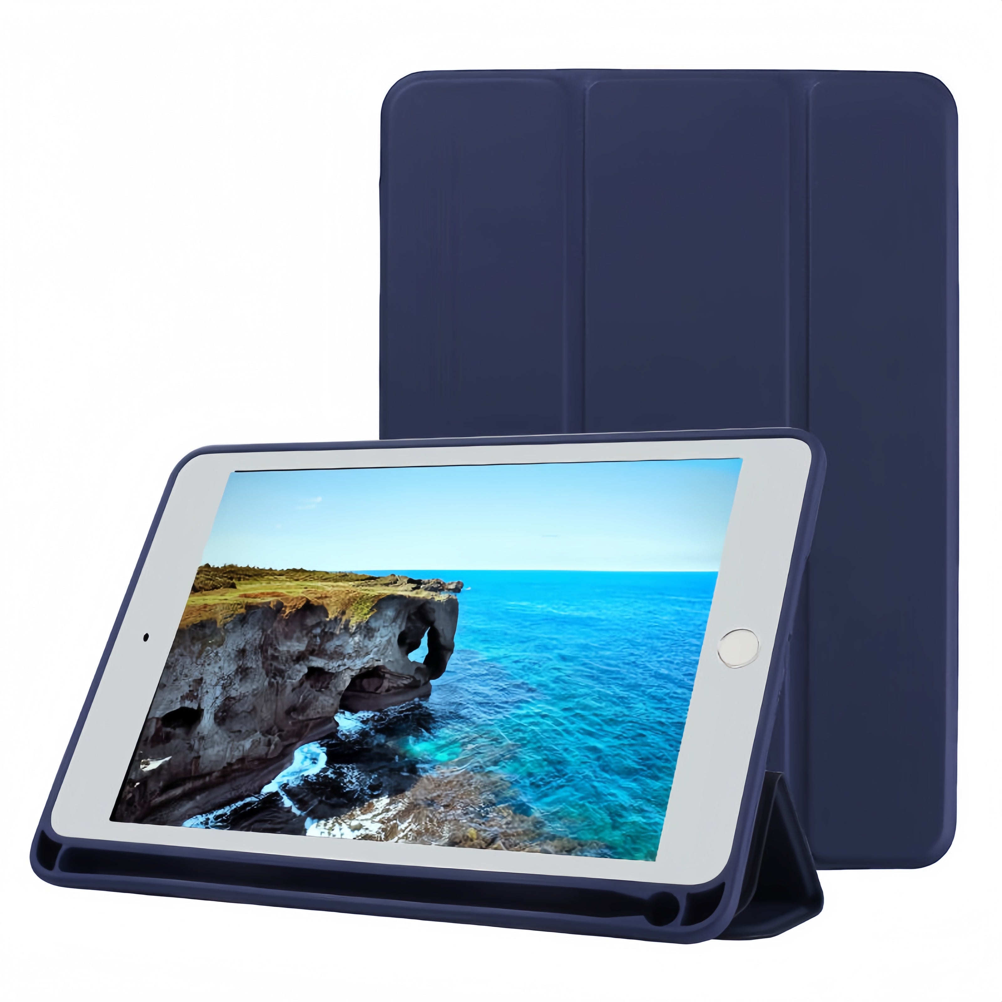 (1/100x Pack) Apple iPad Generation Gen 9, 10, 11 Silicon Protective Tri Fold Sleeve For iPad