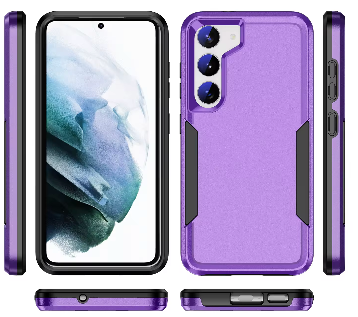 (1/100x Pack) S25 Series Heavy Duty Shock Proof Samsung Case