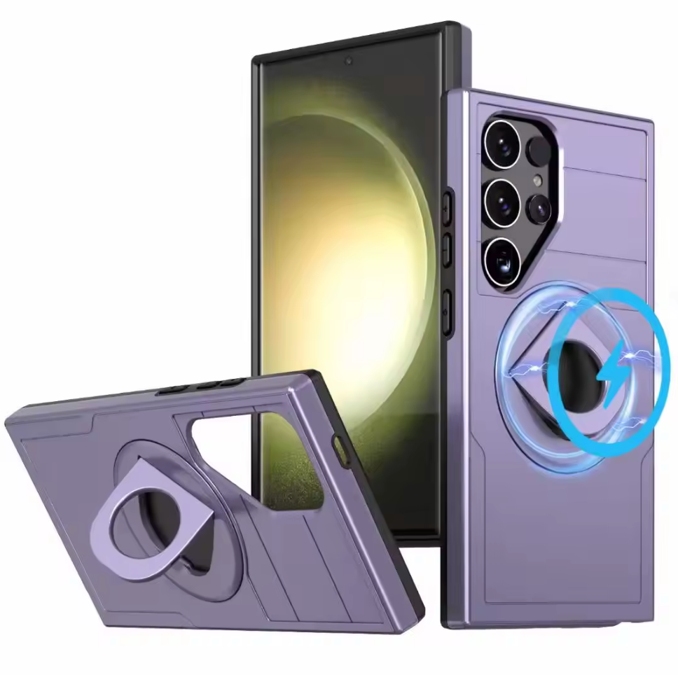 (1/100x Pack) S25 Series Military Grade Samsung Case With Lens Protector