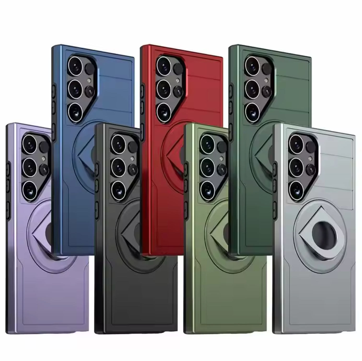 (1/100x Pack) S25 Series Military Grade Samsung Case With Lens Protector
