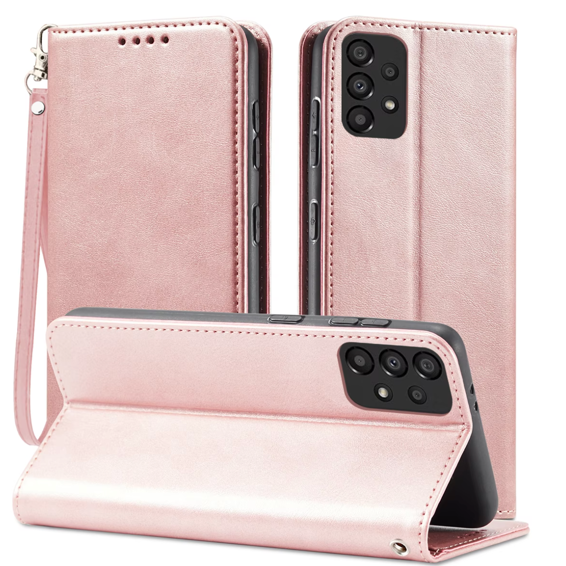 (1/100x Pack) S25 Series Magnetic Vegan Leather Samsung Case