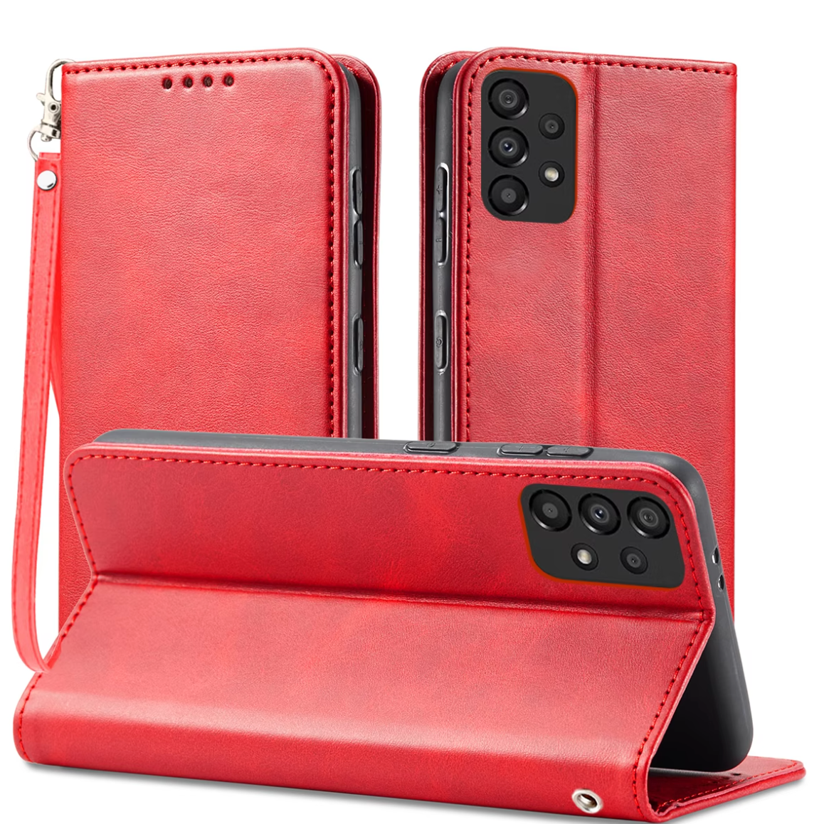 (1/100x Pack) S25 Series Magnetic Vegan Leather Samsung Case