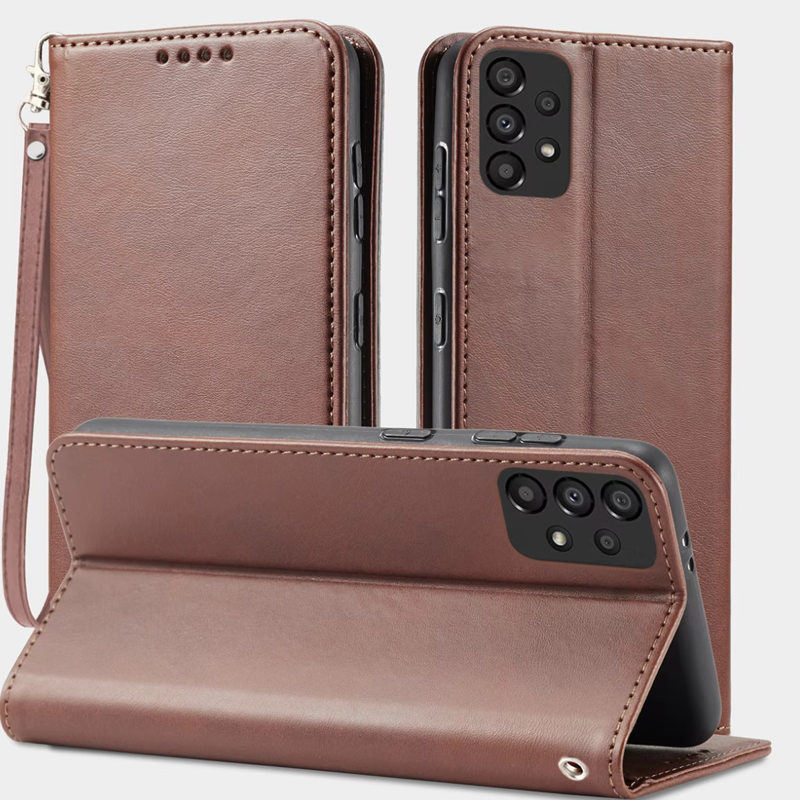 (1/100x Pack) S25 Series Magnetic Vegan Leather Samsung Case