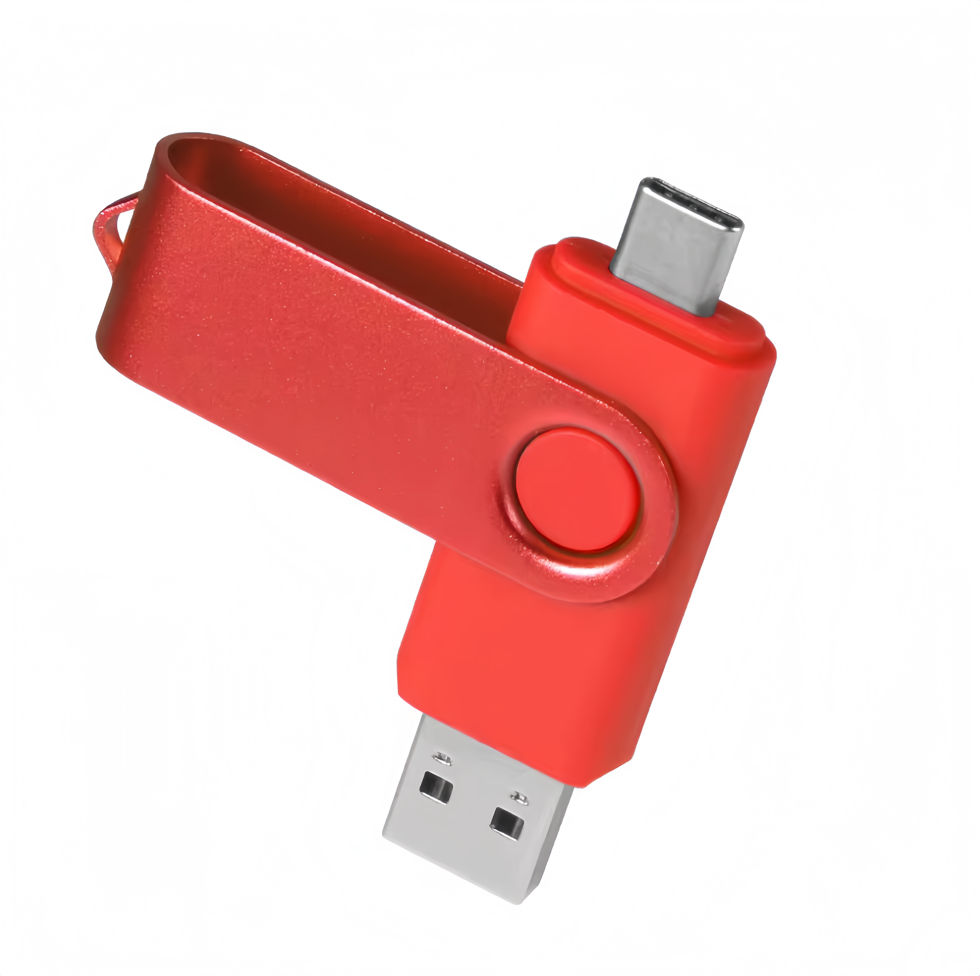 (1/100x Pack) 64/128GB 2 In 1 USB - Type C Key Flash Drive