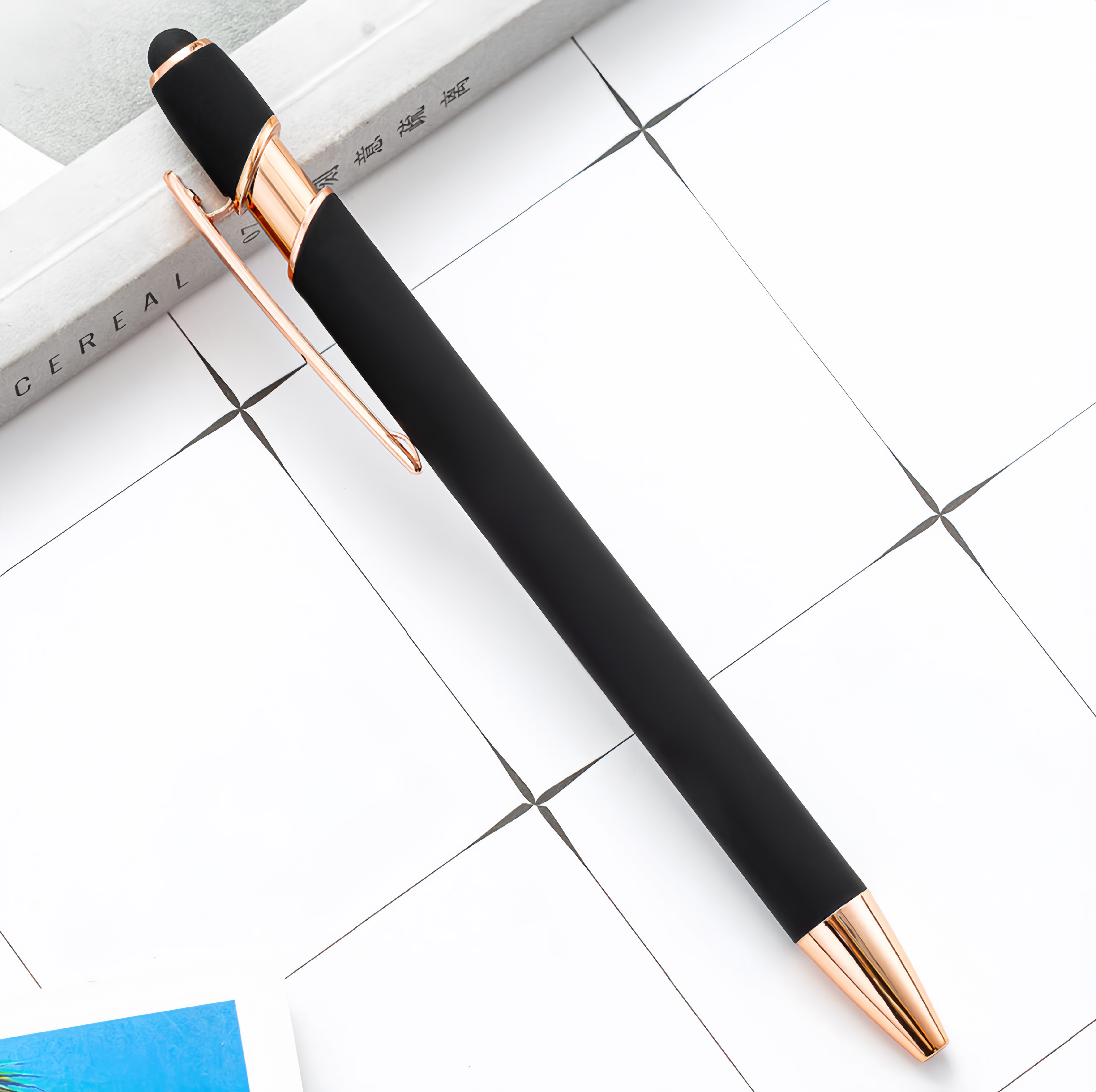 (10/250x Pack) Aluminium 2 in 1 Stylus With BallPoint Pen