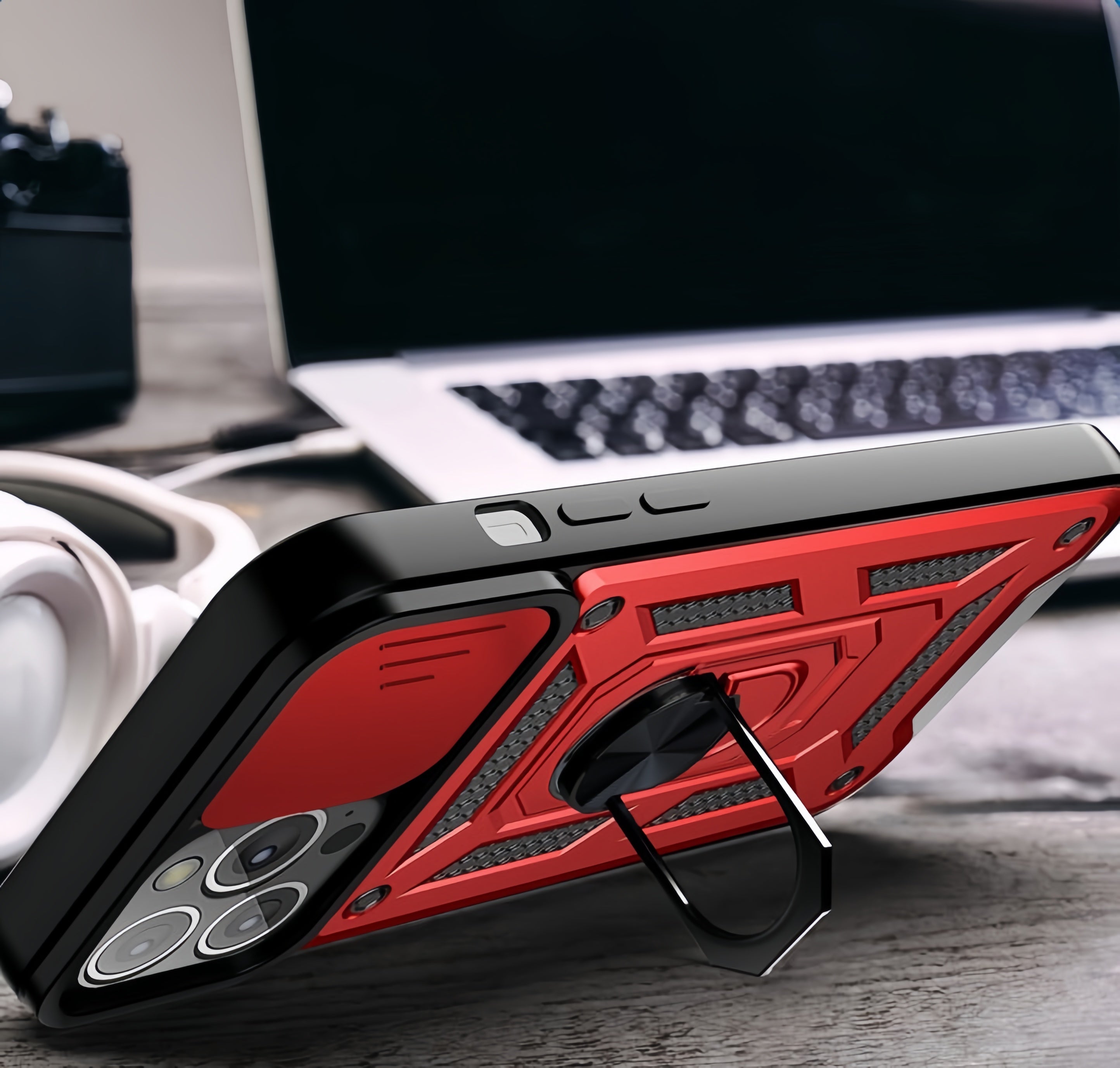 (1/100x Pack) 16 Series Trade Heavy Duty iPhone Case With Ring Stand