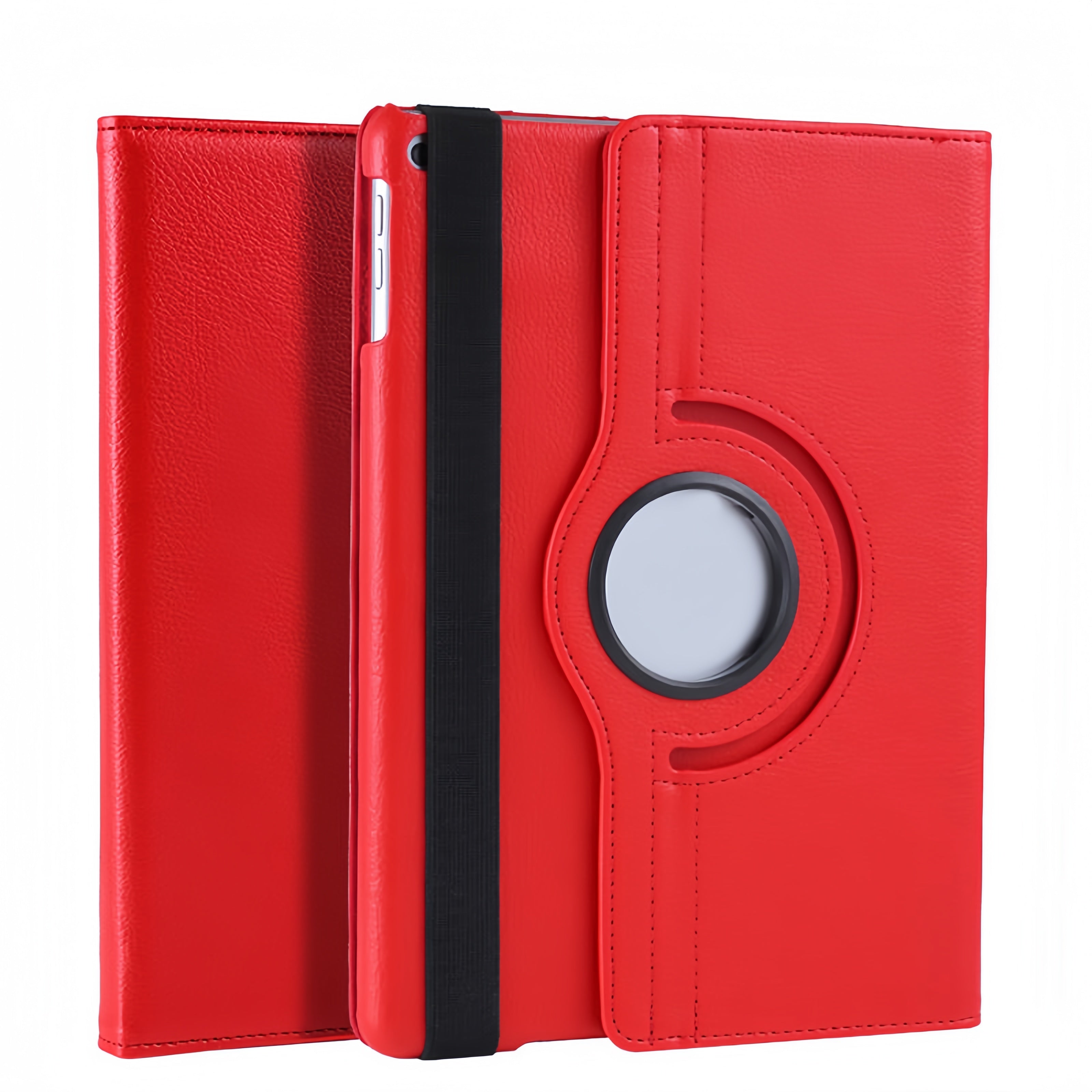(1/100x Pack) Apple iPad Air Gen 5 10.9 360 Degree Rotating Vegan Leather Protective Case For iPad