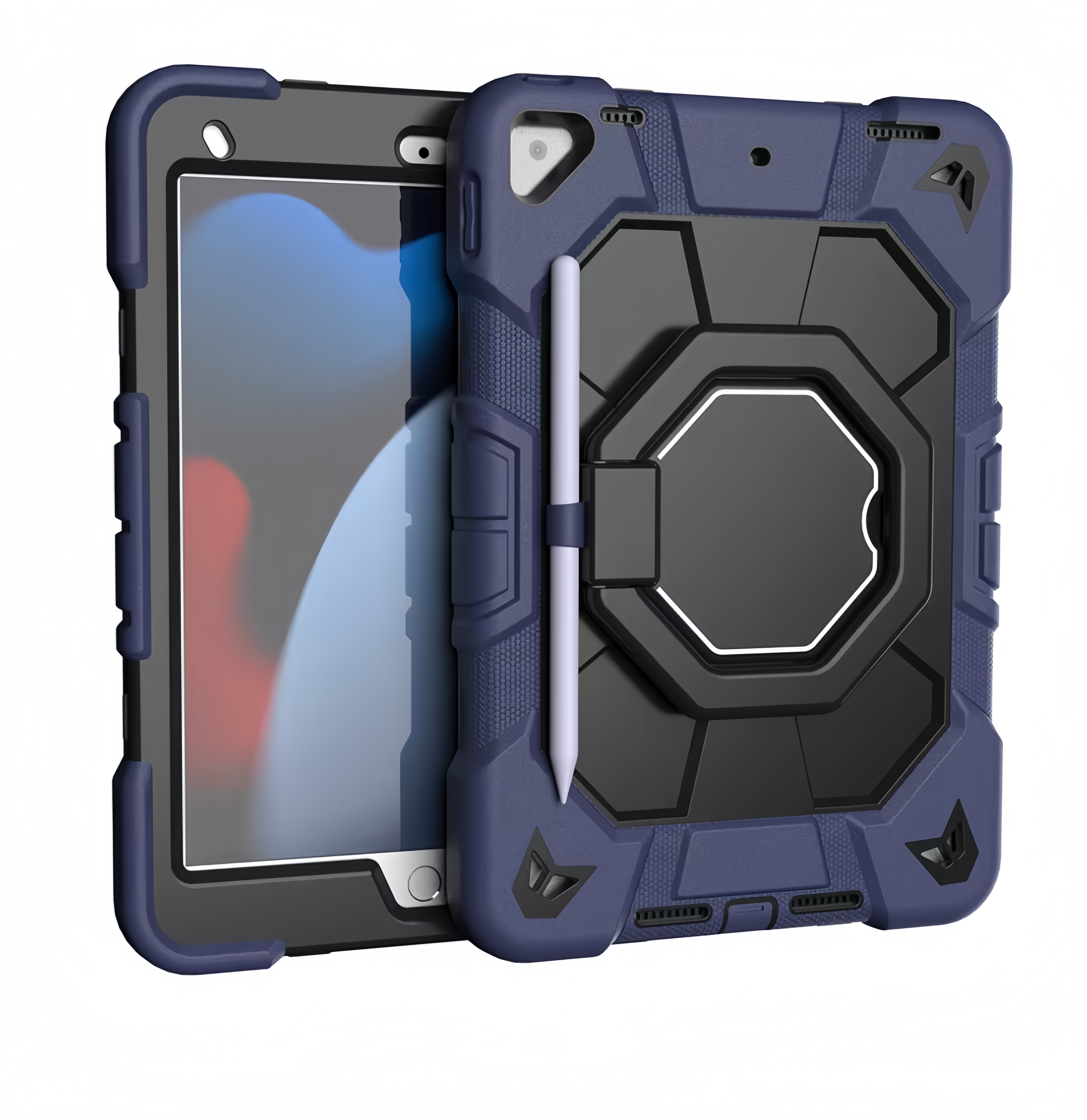 (1/100x Pack) Apple iPad Air Gen 5 10.9 Inch Heavy Duty Grade iPad Case With Max Guard Handle/Grip