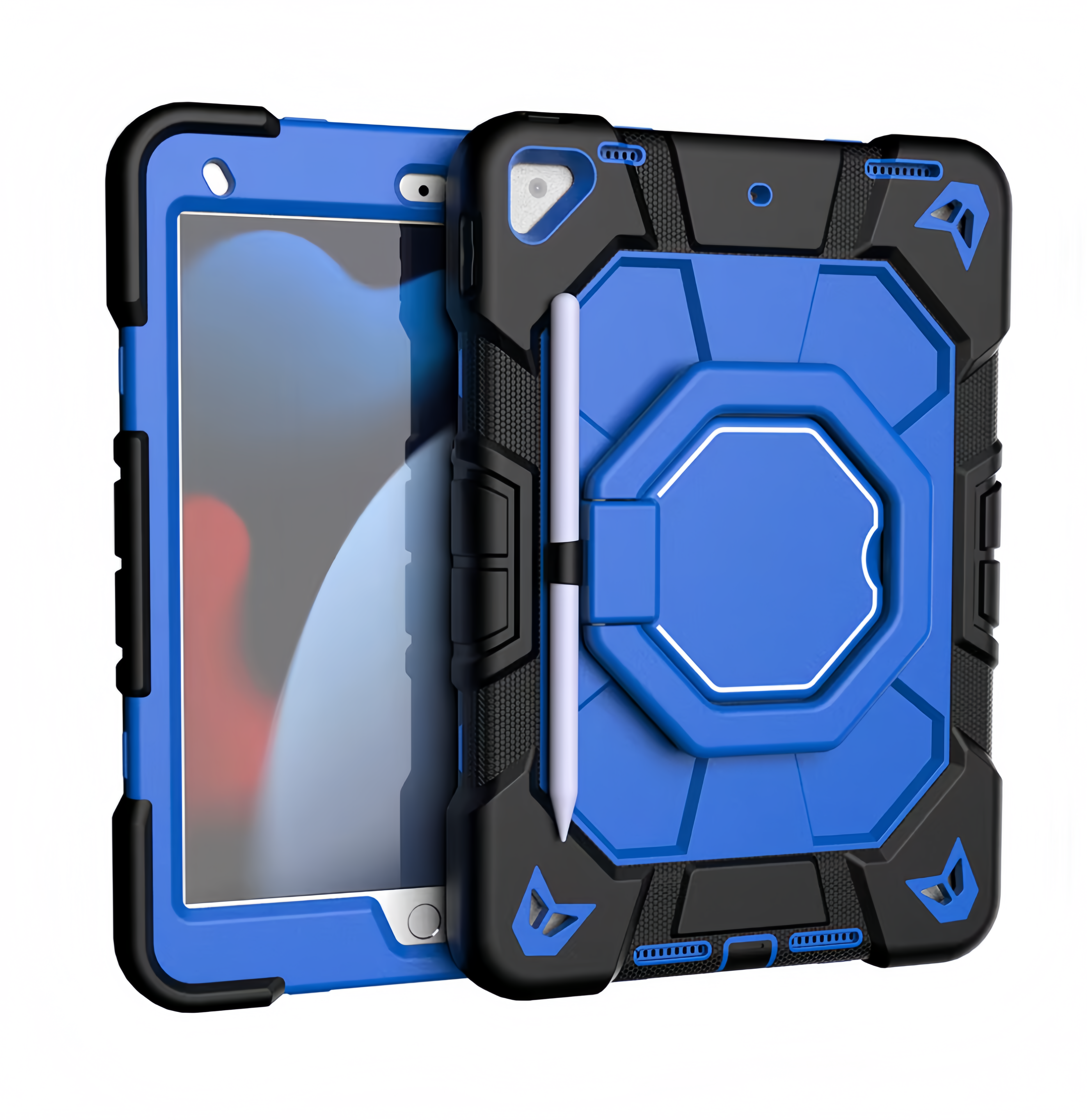 (1/100x Pack) Apple iPad Air Gen 5 10.9 Inch Heavy Duty Grade iPad Case With Max Guard Handle/Grip