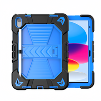 (1/100x Pack) Apple iPad Air Gen 5 10.9 Inch Heavy Duty Grade iPad Case With Max Guard Handle/Grip