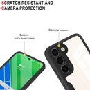 (1/100x Pack) S25 Series Transparent Full Cover Dual Layer Rugged Coloured Bumper Case