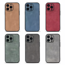 (1/100x Pack) 16 Series Luxury Vegan Leather/Silicone iPhone Case