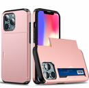 (1/100x Pack) 16 Series Hard Shell Hybrid Card Holder iPhone Case