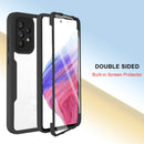 (1/100x Pack) S25 Series Transparent Full Cover Dual Layer Rugged Coloured Bumper Case