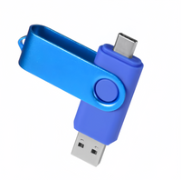 (1/100x Pack) 64/128GB 2 In 1 USB - Type C Key Flash Drive