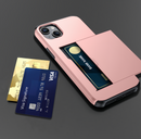 (1/100x Pack) 16 Series Hard Shell Hybrid Card Holder iPhone Case