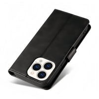 (1/100x Pack) iPhone 16 Series Flip Wallet Vegan Leather Case