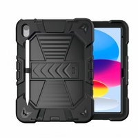 (1/100x Pack) Apple iPad Air Gen 5 10.9 Inch Heavy Duty Grade iPad Case With Max Guard Handle/Grip