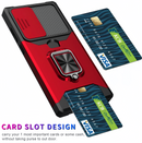 (1/100x Pack) S25 Series Magnetic Heavy Duty Samsung Case With Lens Cover + Card Holder