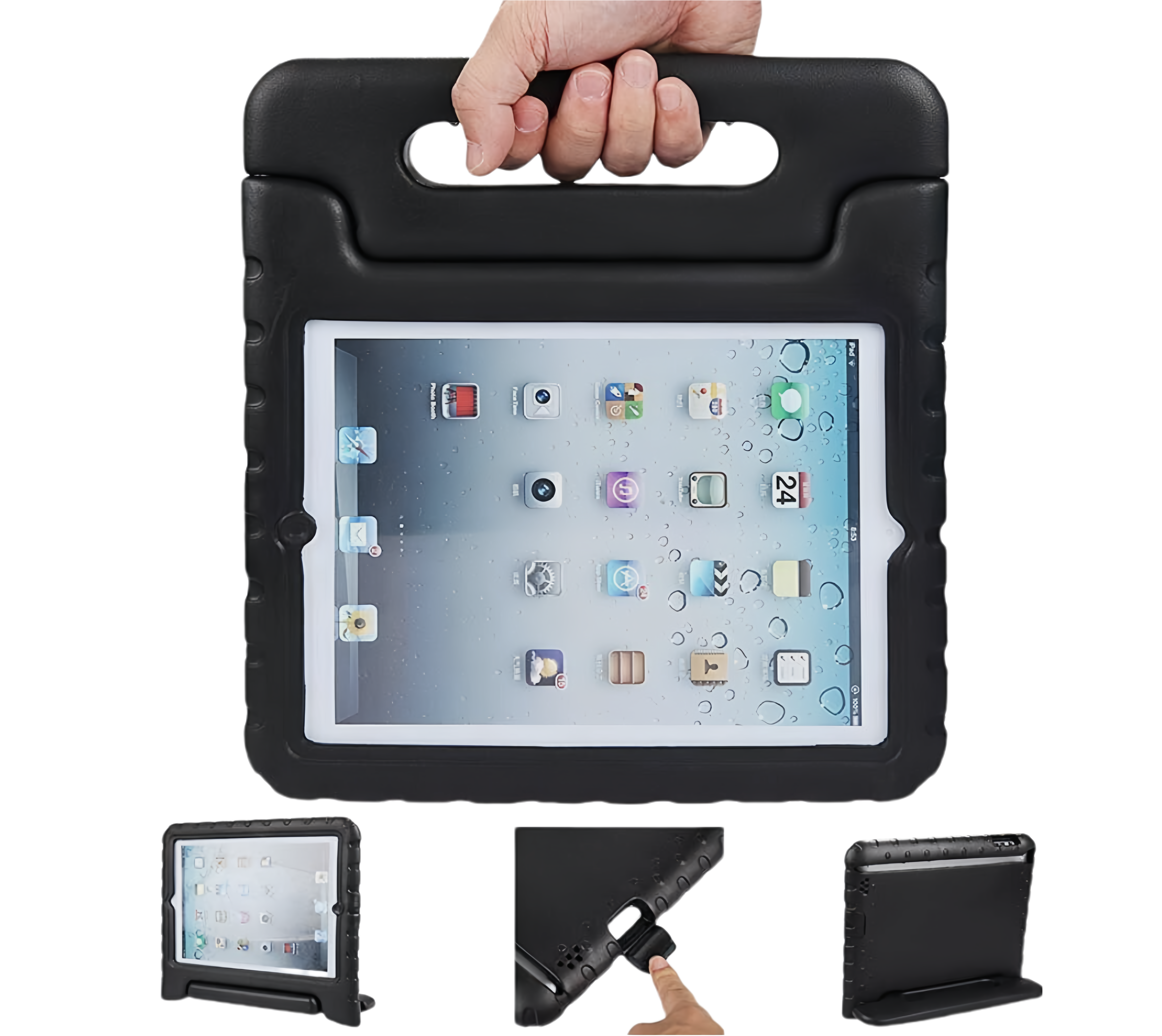 (1/100x Pack) Apple iPad Pro Gen 6 11, 12.9 Inch EVA Protective Shockproof Kids Case With Stand For Children