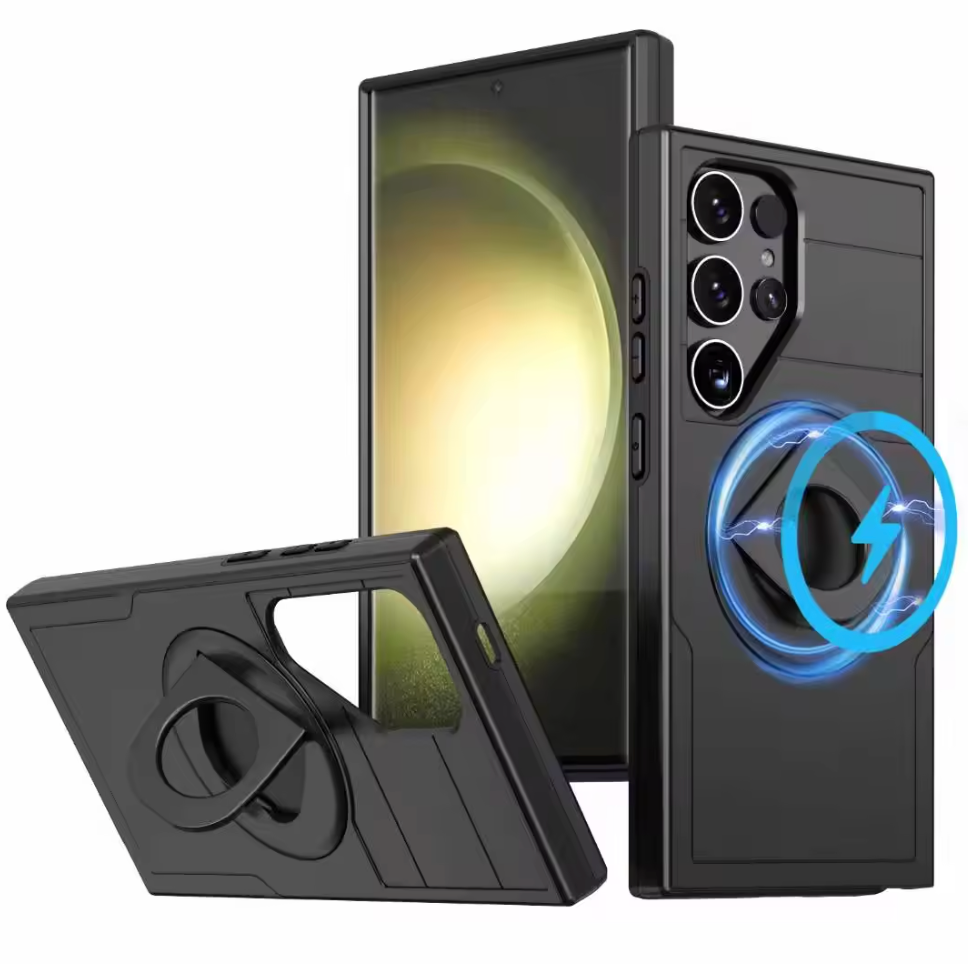 (1/100x Pack) S25 Series Military Grade Samsung Case With Lens Protector