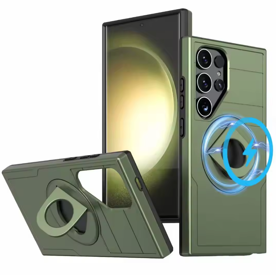 (1/100x Pack) S25 Series Military Grade Samsung Case With Lens Protector