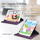 (1/100x Pack) Apple iPad Air Gen 5 10.9 360 Degree Rotating Vegan Leather Protective Case For iPad