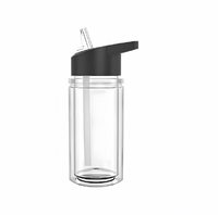 (1/100x Pack) 500ML Snow Globe Plastic Tumbler