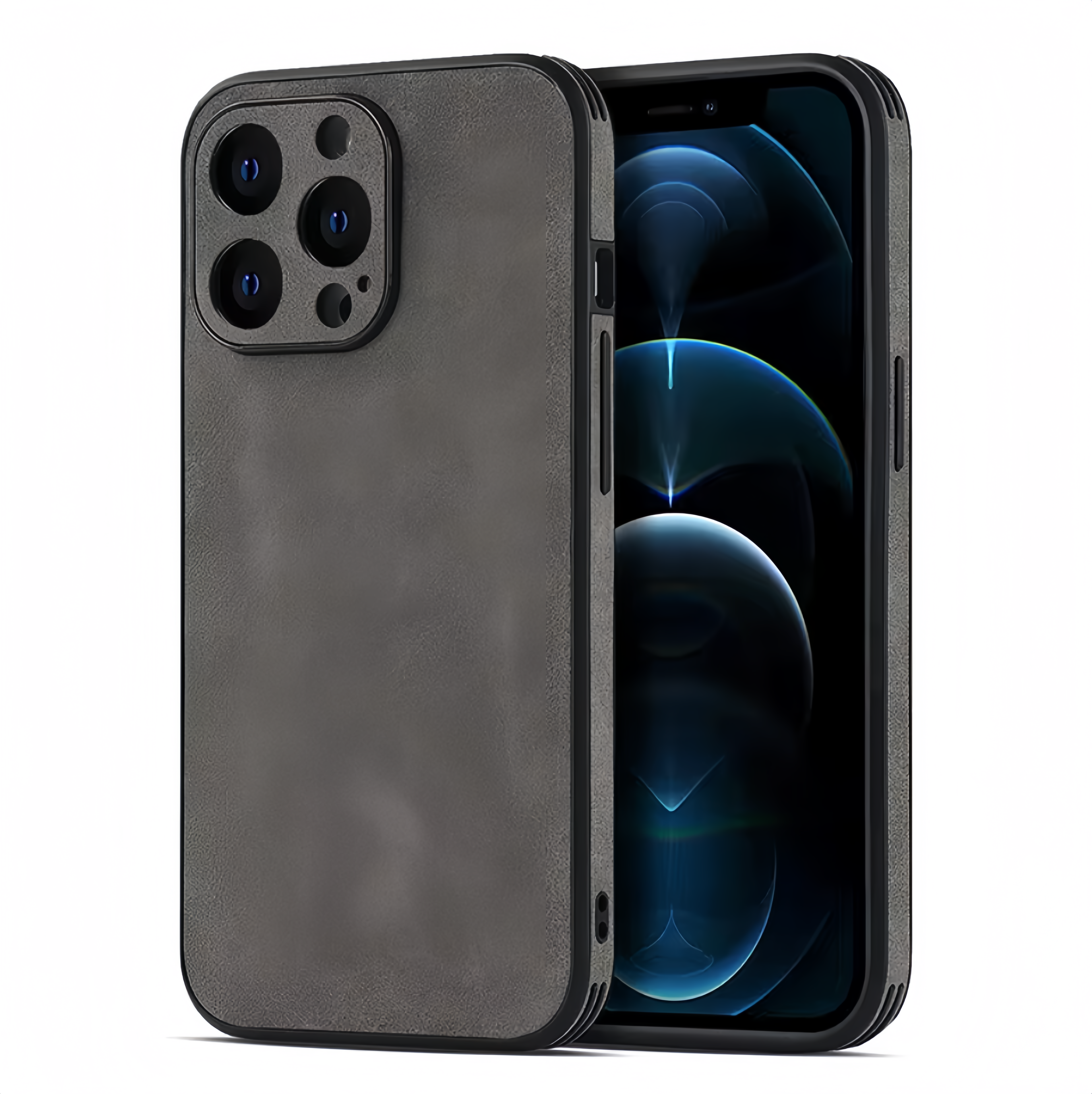(1/100x Pack) 16 Series Luxury Vegan Leather/Silicone iPhone Case