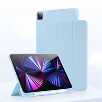 (1/100x Pack) Apple iPad Generation Gen 9, 10, 11 Silicon Protective Tri Fold Sleeve For iPad