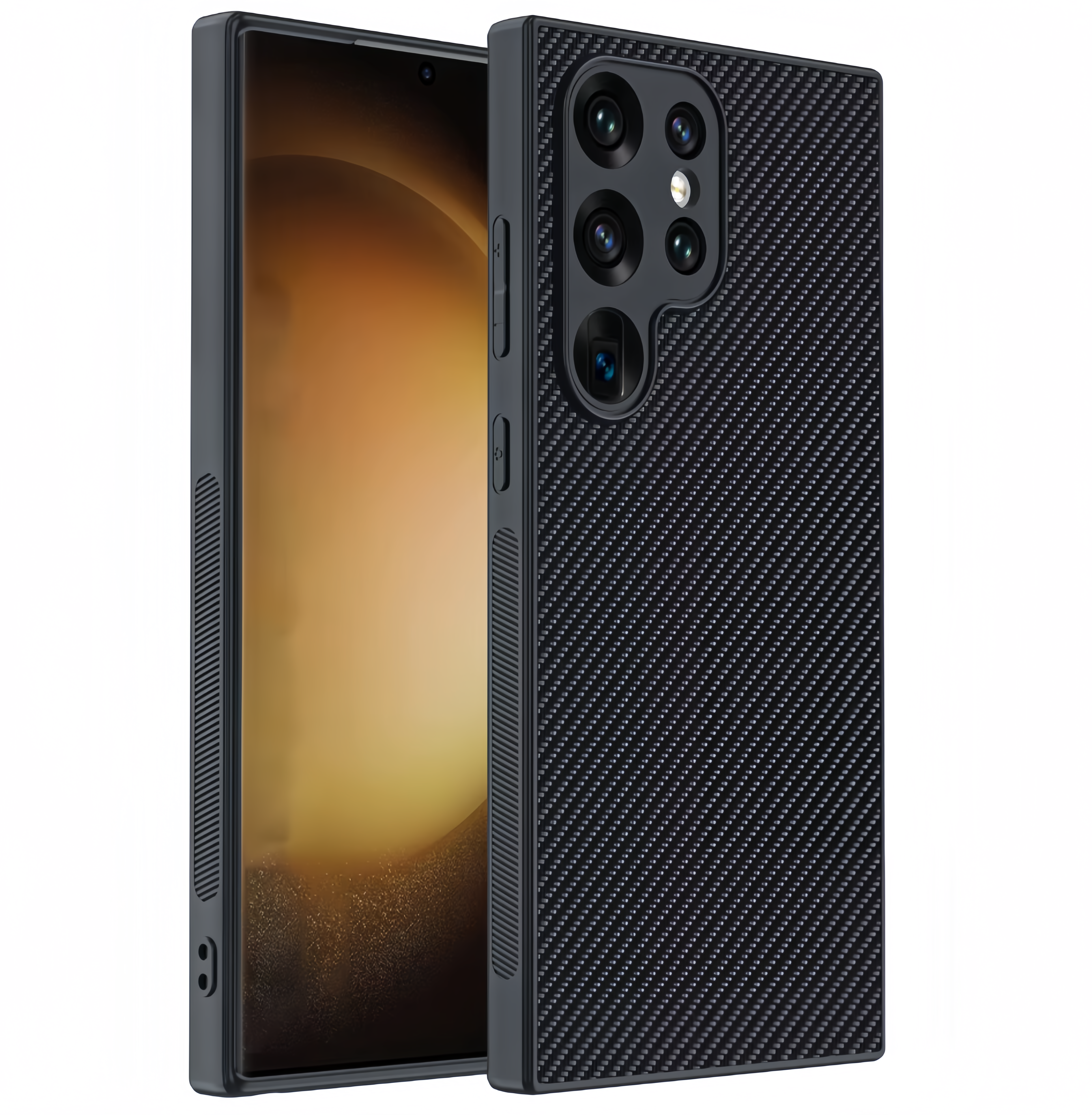 (1/100x Pack) S25 Series Ultra Thin Carbon Fibre Samsung Case